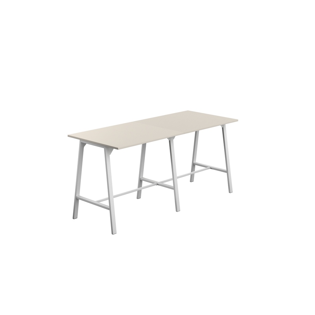 Titan High Maker Rectangular Table (FSC) | 1200 X 1000 | White/Grey