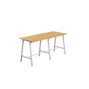 Titan High Maker Rectangular Table (FSC) | 1200 X 1000 | White/Sorano Oak