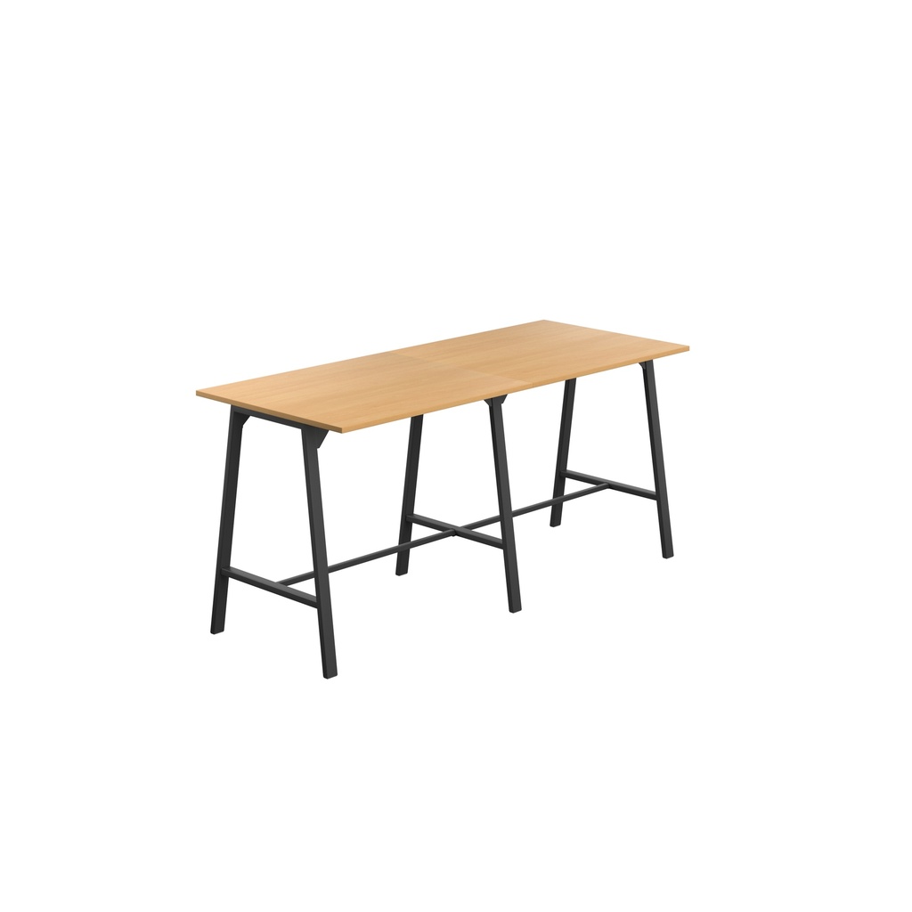 Titan High Maker Rectangular Table (FSC) | 1200 X 1000 | Black/Ellmau Beech