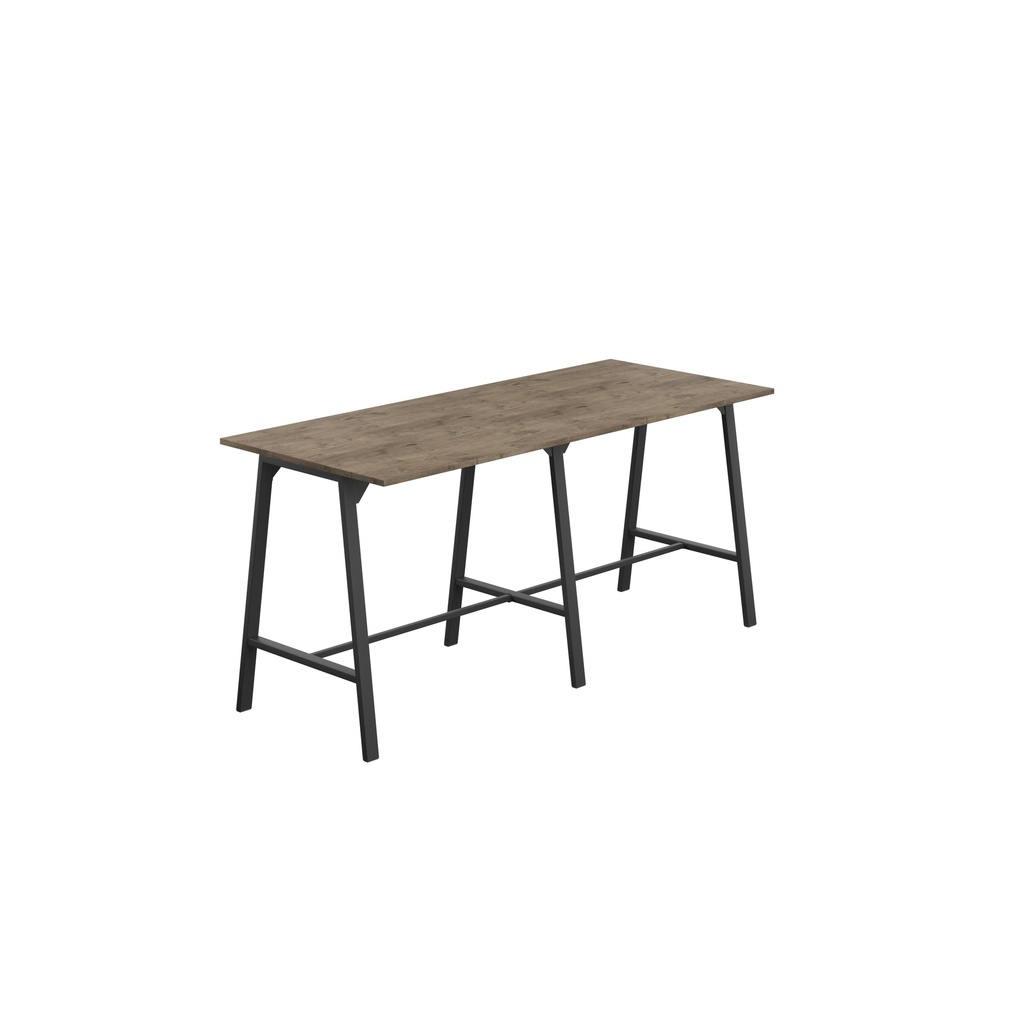 Titan High Maker Rectangular Table (FSC) | 1200 X 1000 | Black/Grey Nebraska Oak