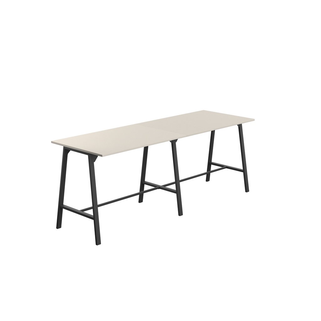 Titan High Maker Rectangular Table (FSC) | 1500 X 1000 | Black/Grey