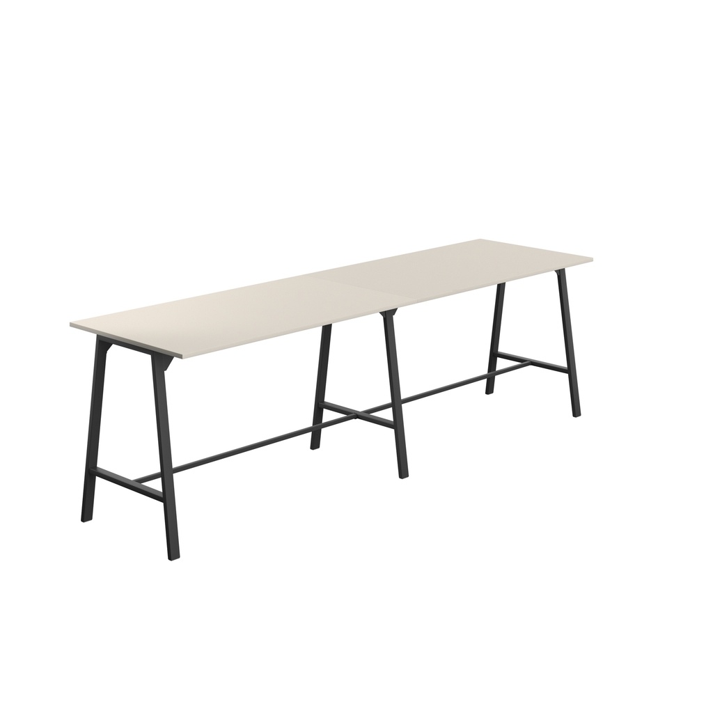 Titan High Maker Rectangular Table (FSC) | 1800 X 1000 | Black/Grey