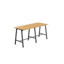 Titan High Maker Rectangular Table (FSC) | 1200 X 1000 | Black/Sorano Oak