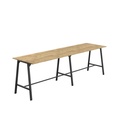 Titan High Maker Rectangular Table (FSC) | 1800 X 1000 | Black/Natural Nebraska Oak