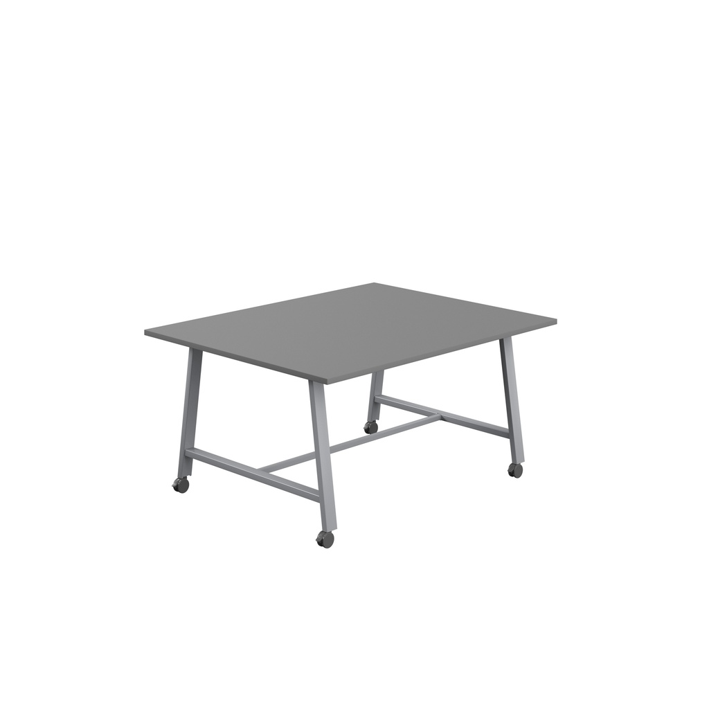 Titan Mobile Low Maker Rectangular Table (FSC) | 1500 X 1000 | Silver/Anthracite