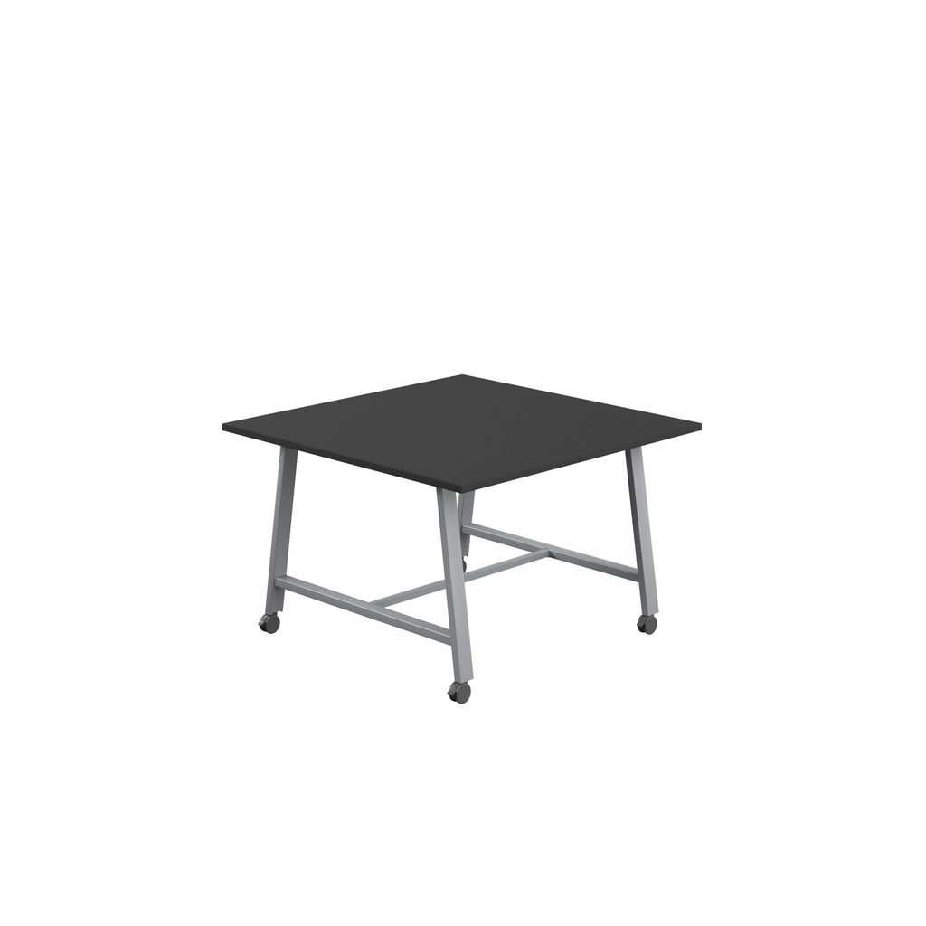 Titan Mobile Low Maker Rectangular Table (FSC) | 1200 X 1000 | Silver/Black