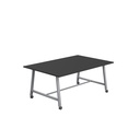 Titan Mobile Low Maker Rectangular Table (FSC) | 1800 X 1000 | Silver/Black