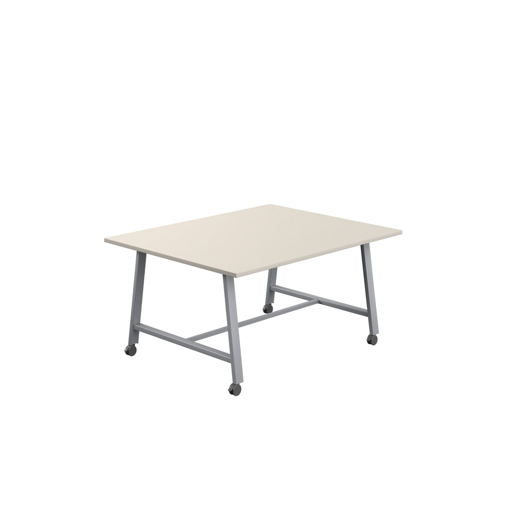 Titan Mobile Low Maker Rectangular Table (FSC) | 1500 X 1000 | Silver/Grey