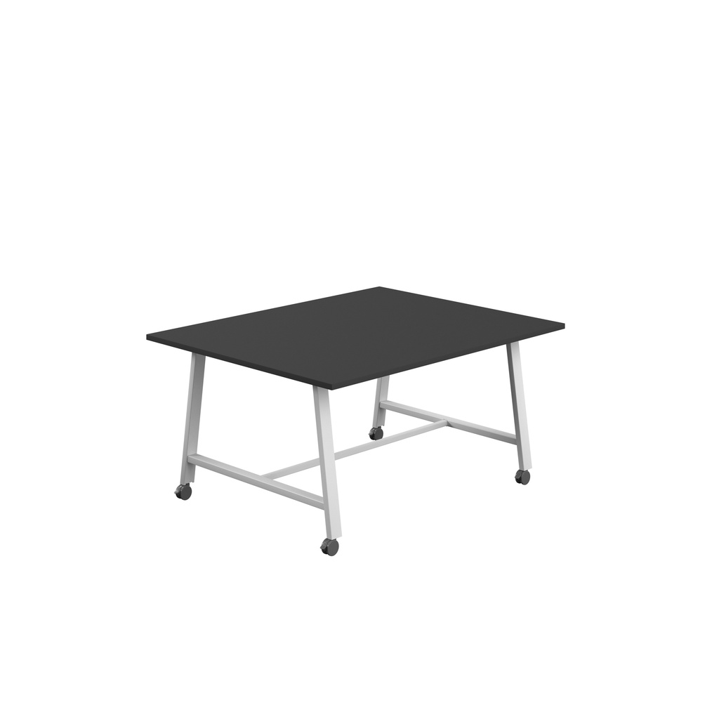 Titan Mobile Low Maker Rectangular Table (FSC) | 1500 X 1000 | White/Black