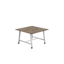 Titan Mobile Low Maker Rectangular Table (FSC) | 1200 X 1000 | White/Grey Nebraska Oak