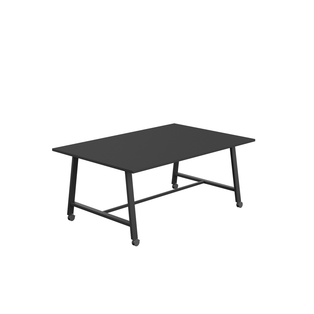 Titan Mobile Low Maker Rectangular Table (FSC) | 1800 X 1000 | Black/Black