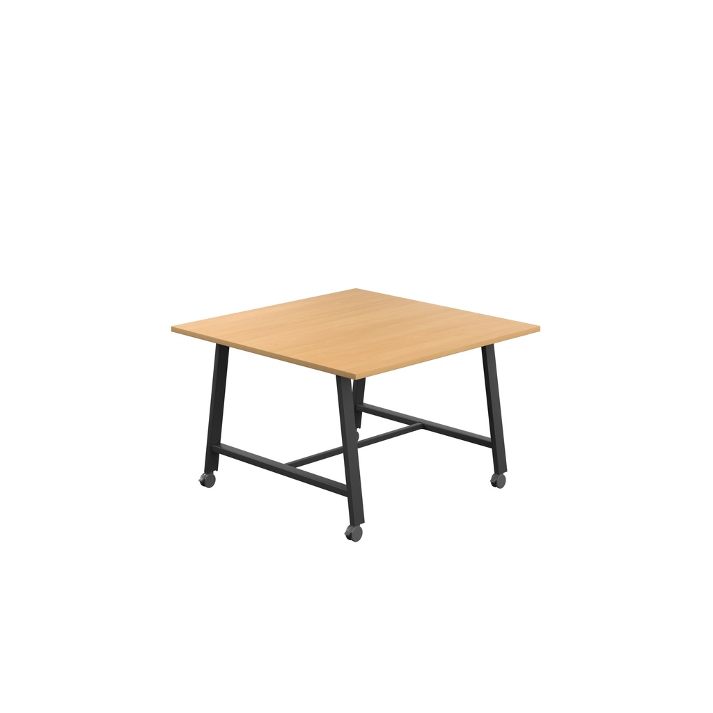 Titan Mobile Low Maker Rectangular Table (FSC) | 1200 X 1000 | Black/Ellmau Beech