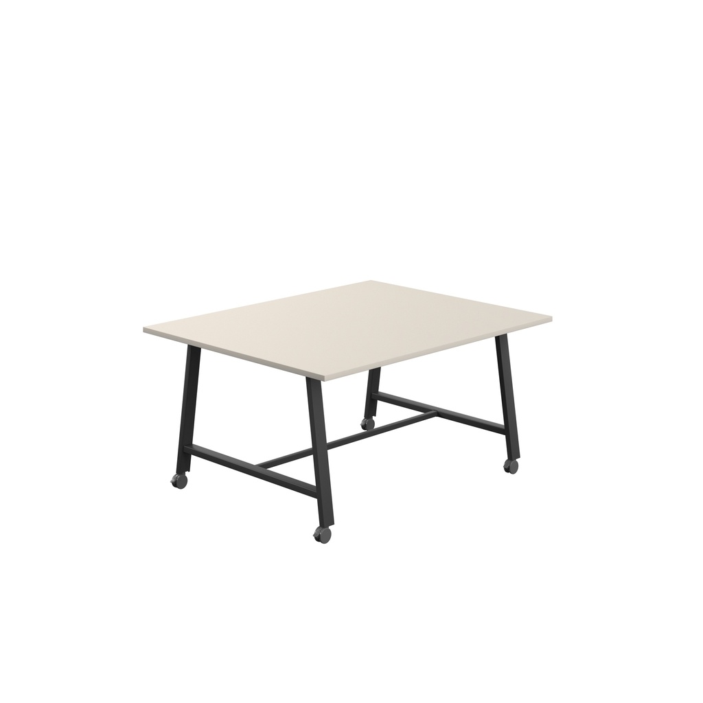 Titan Mobile Low Maker Rectangular Table (FSC) | 1500 X 1000 | Black/Grey