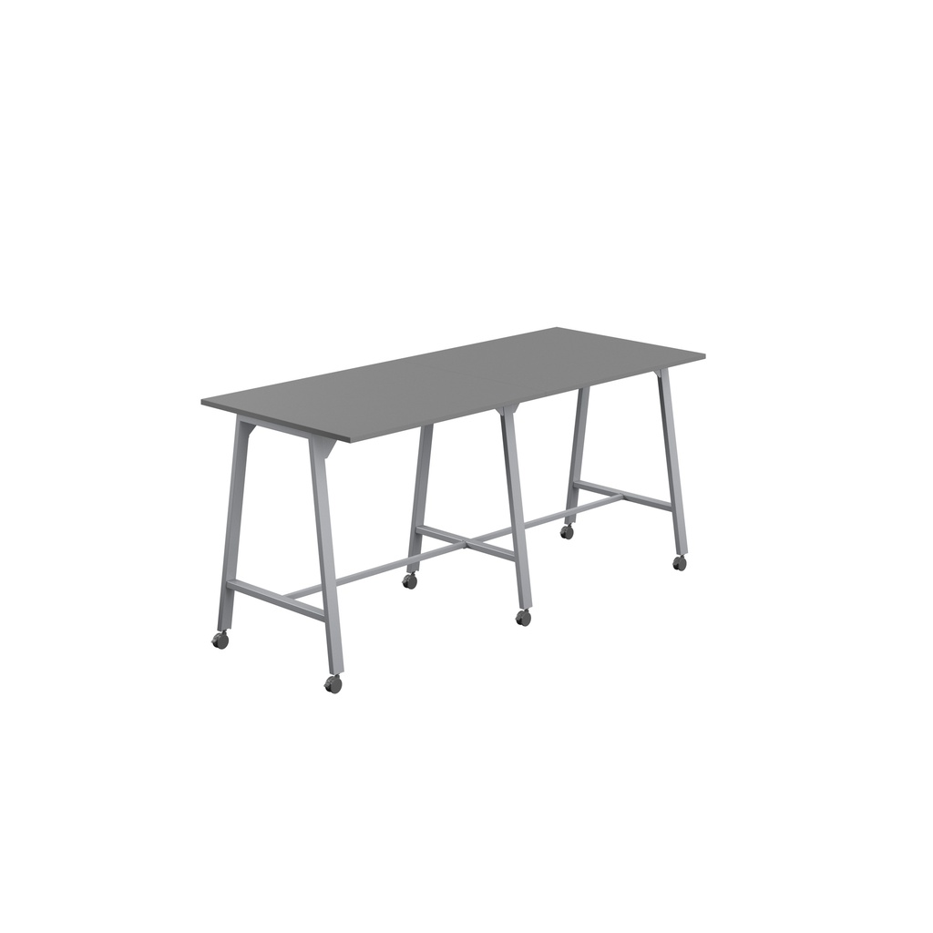 Titan Mobile High Maker Rectangular Table (FSC) | 1200 X 1000 | Silver/Anthracite