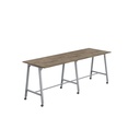 Titan Mobile High Maker Rectangular Table (FSC) | 1500 X 1000 | Silver/Grey Nebraska Oak