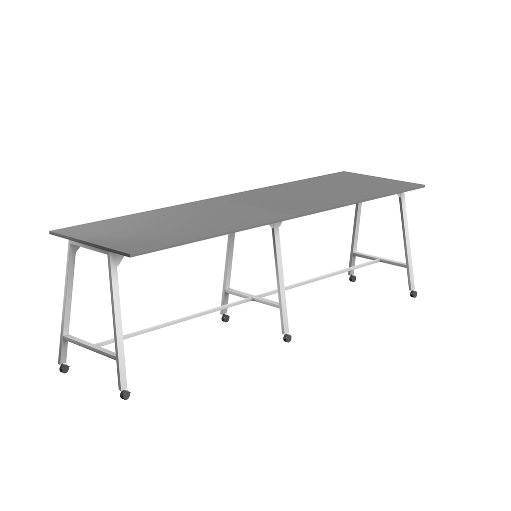 Titan Mobile High Maker Rectangular Table (FSC) | 1800 X 1000 | White/Anthracite