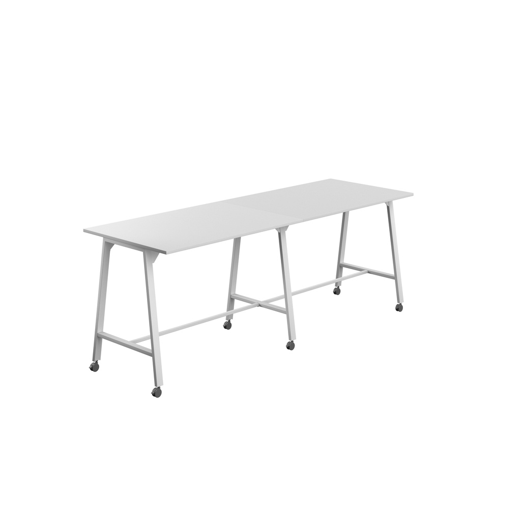 Titan Mobile High Maker Rectangular Table (FSC) | 1500 X 1000 | White/White