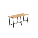 Titan Mobile High Maker Rectangular Table (FSC) | 1200 X 1000 | Black/Ellmau Beech