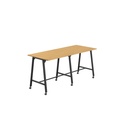 Titan Mobile High Maker Rectangular Table (FSC) | 1200 X 1000 | Black/Sorano Oak