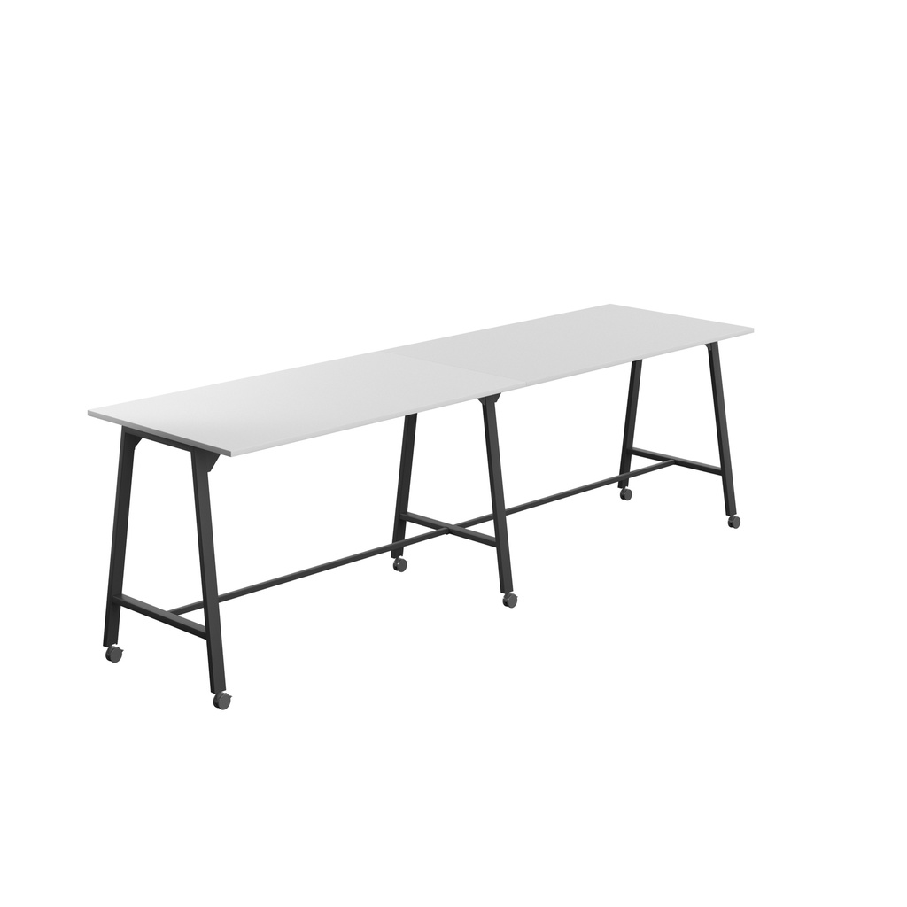 Titan Mobile High Maker Rectangular Table (FSC) | 1800 X 1000 | Black/White