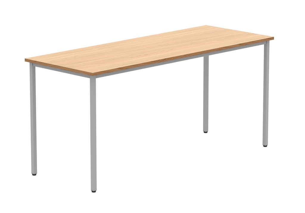 Office Rectangular Multi-Use Table (FSC) | 1600X600 | Norwegian Beech/Silver