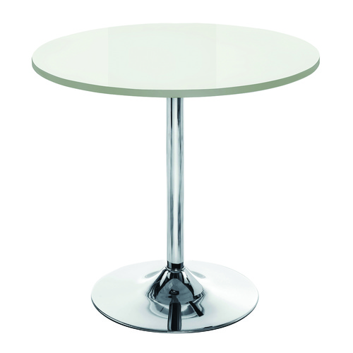 [CH0676WH] Ellipse Trumpet Base Table (White)