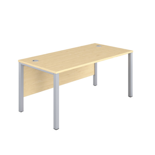 [GP1260RECMASV] Goal Post Rectangular Desk (FSC) (Maple, Silver, 1200mm, 600mm)