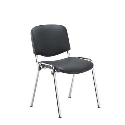 [CH0503PU] Club Chair with Chrome (Black)