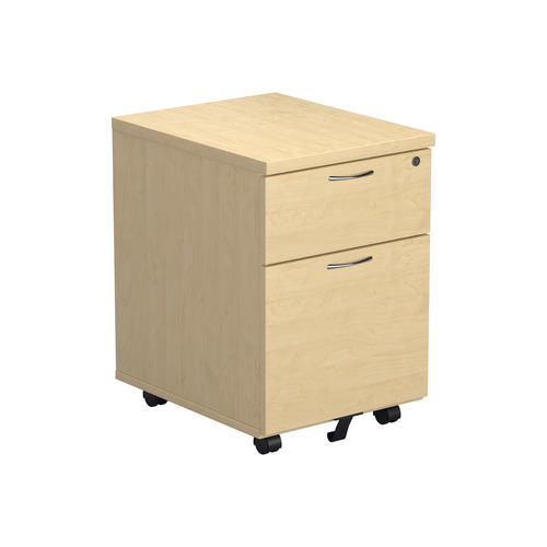 [TESMP2MA] Mobile Pedestal (FSC) (2 Drawer, Maple)