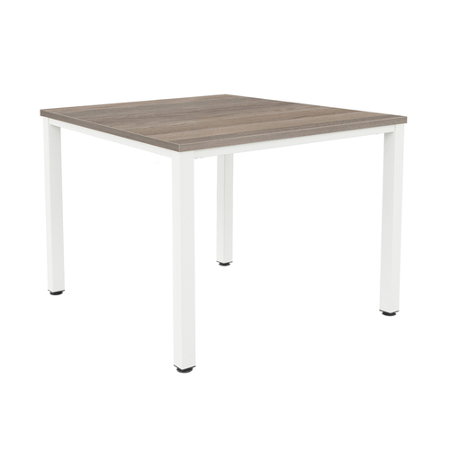 [ZFIMT1212GOWH] Fraction Infinity Square Meeting Table (Grey Oak, White, 1200mm)