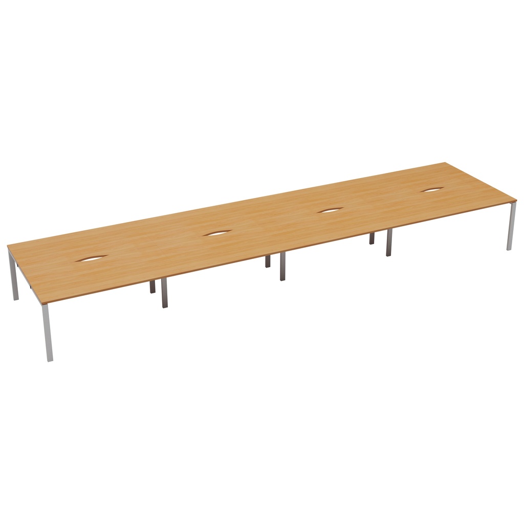 CB Bench with Cut Out: 8 Person (FSC) | 1200 X 800 | Beech/White | 