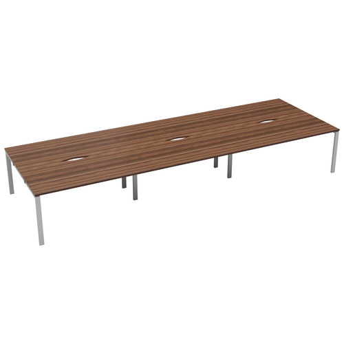 CB Bench with Cut Out: 6 Person (FSC) | 1200 x 800 | Dark Walnut/White | 