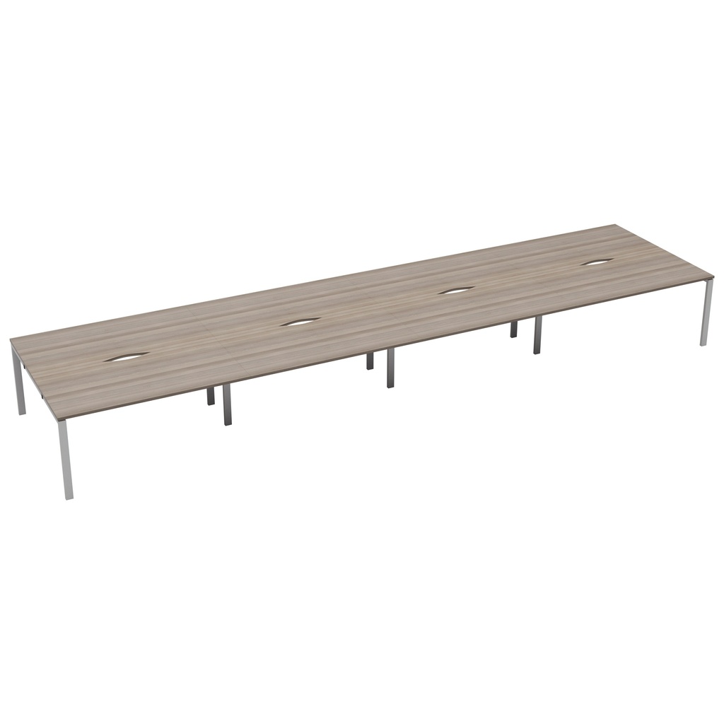 CB Bench with Cut Out: 8 Person (FSC) | 1200 X 800 | Grey Oak/White | 