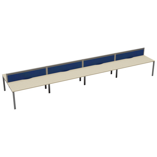 CB Bench with Cable Ports: 8 Person (FSC) | 1200 x 800 | Maple/Silver | 