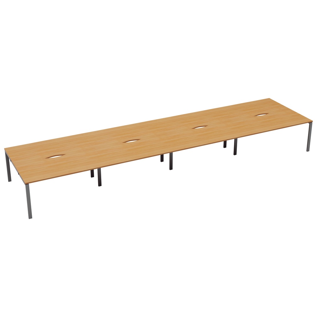 CB Bench with Cut Out: 8 Person (FSC) | 1400 X 800 | Beech/Silver | 