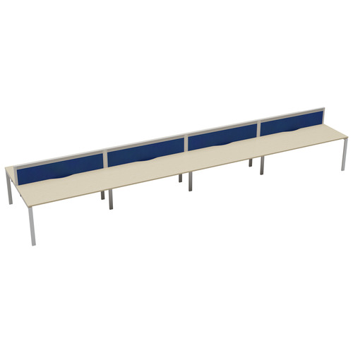 CB Bench with Cable Ports: 8 Person (FSC) | 1400 x 800 | Maple/White | 