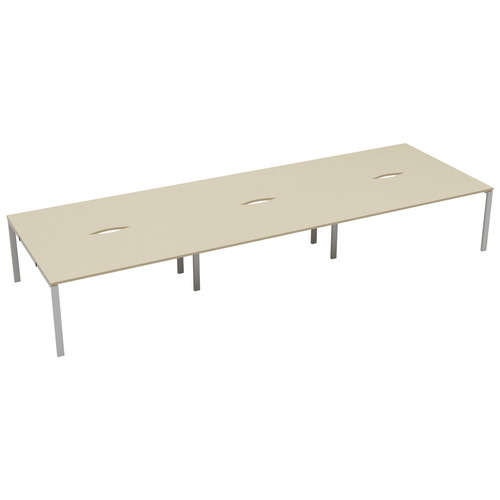 CB Bench with Cut Out: 6 Person (FSC) | 1600 x 800 | Maple/White | 