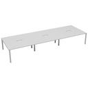 CB Bench with Cut Out: 6 Person (FSC) | 1600 X 800 | White/White | 