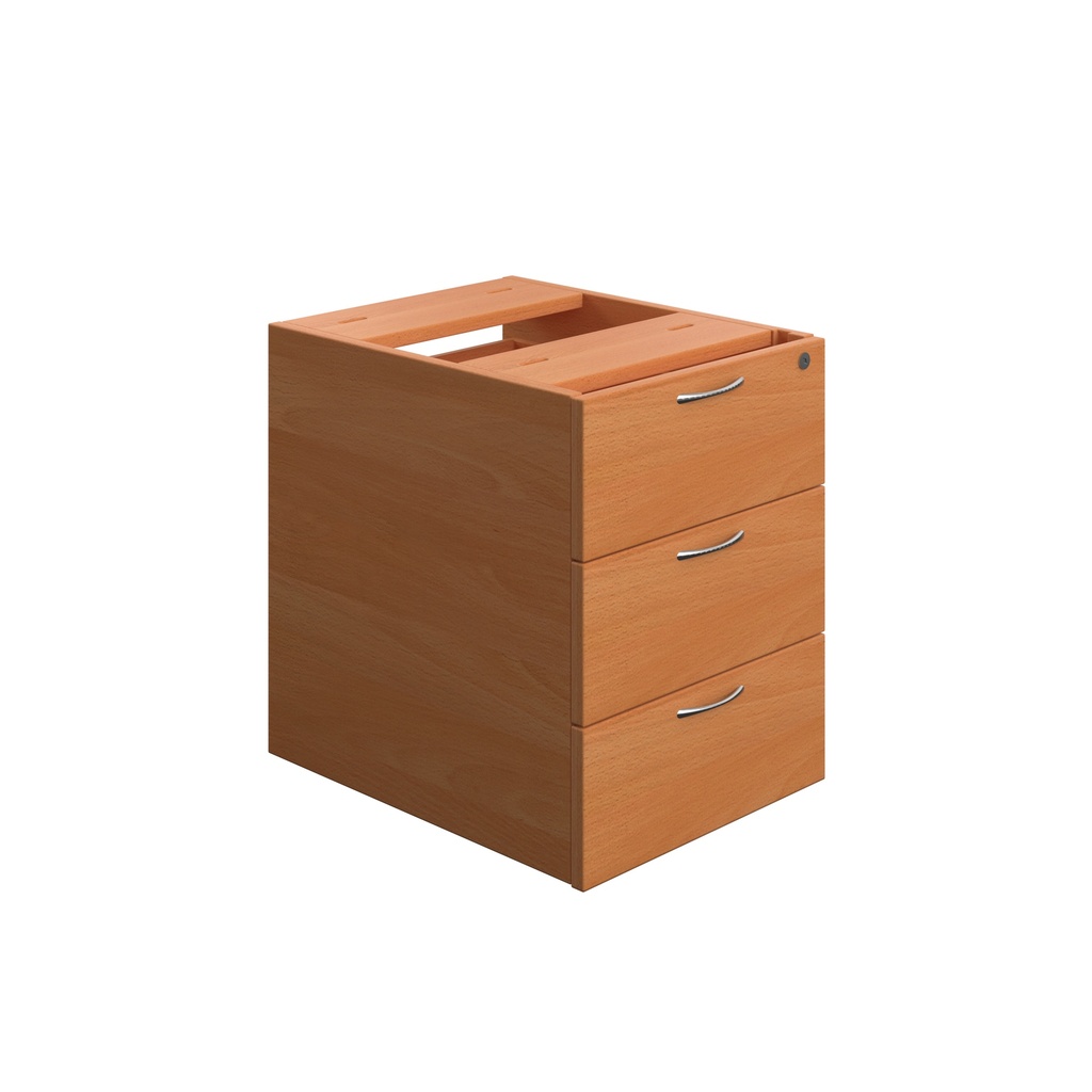 Essentials Fixed Pedestal 3 Drawers (FSC) | Standard | Beech | 