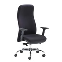 [CH2000BK] Ergonomic Posture, Seat Slide, Synchro Mech, Chrome Base And Gas Lift, Black Bondai Fabric 8033, 2D Arms