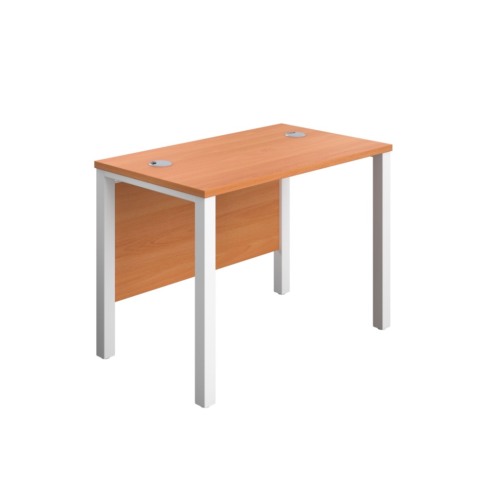 Goal Post Rectangular Desk (FSC) | 1000X600 | Beech/White | 