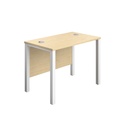 Goal Post Rectangular Desk (FSC) | 1000X600 | Maple/White | 