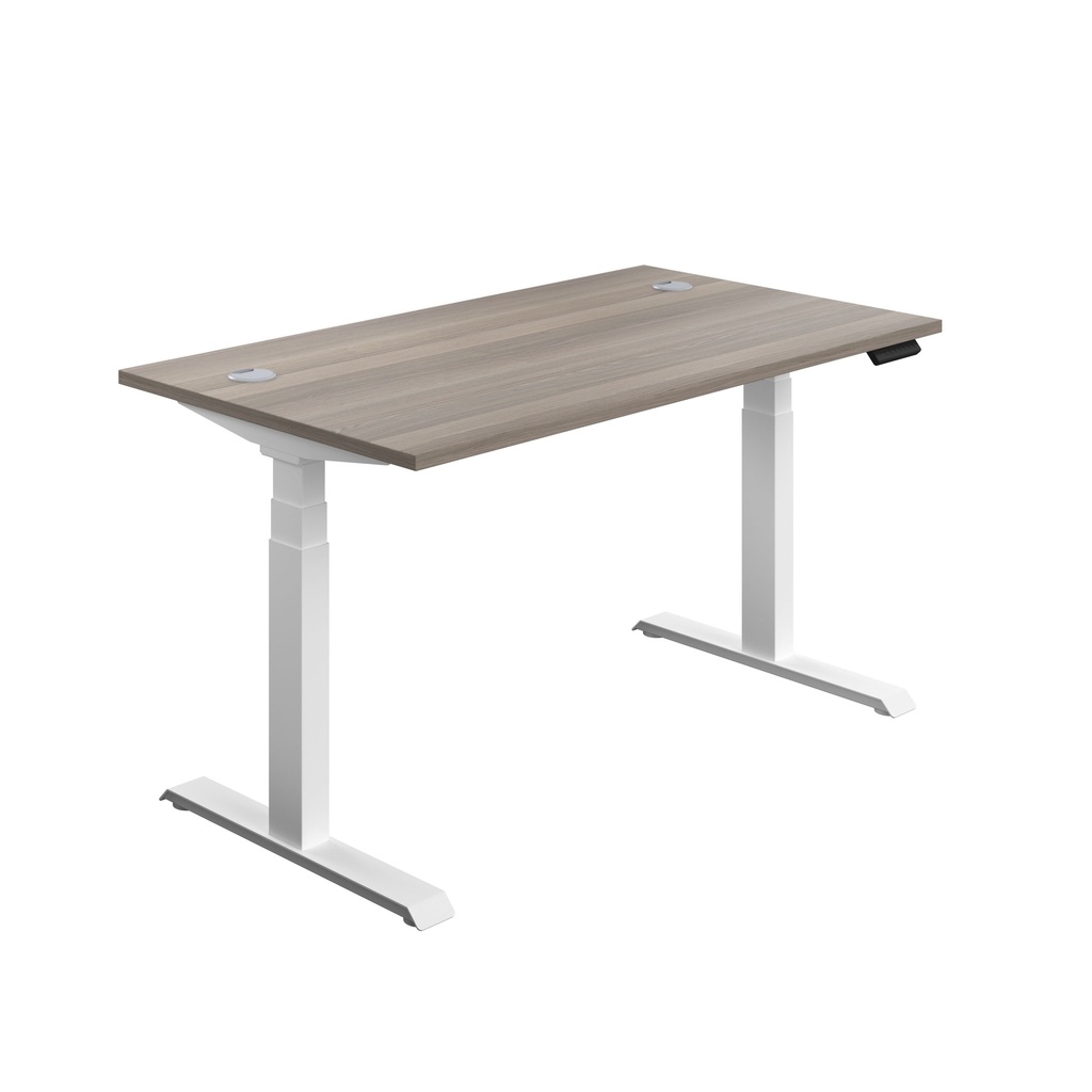 Economy Sit Stand Desk (FSC) | 1800 X 800 | Grey Oak/White | 