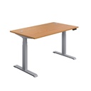 Economy Sit Stand Desk (FSC) | 1800 X 800 | Nova Oak/Silver | 