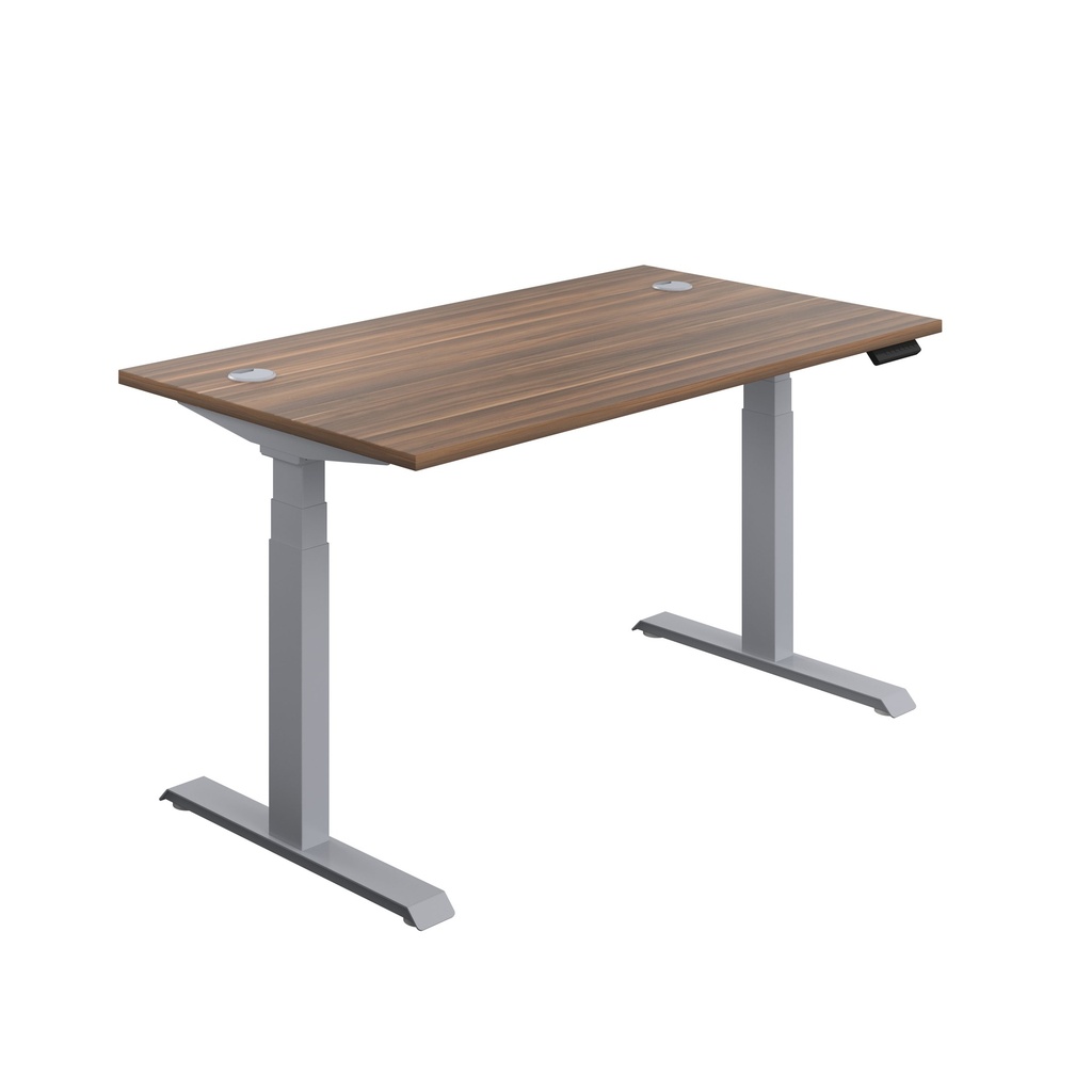 Economy Sit Stand Desk (FSC) | 1800 X 800 | Dark Walnut/Silver | 