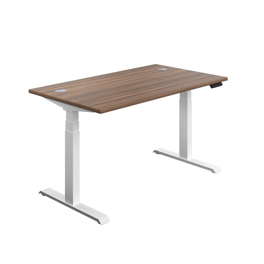 Economy Sit Stand Desk (FSC) | 1800 X 800 | Dark Walnut/White | 