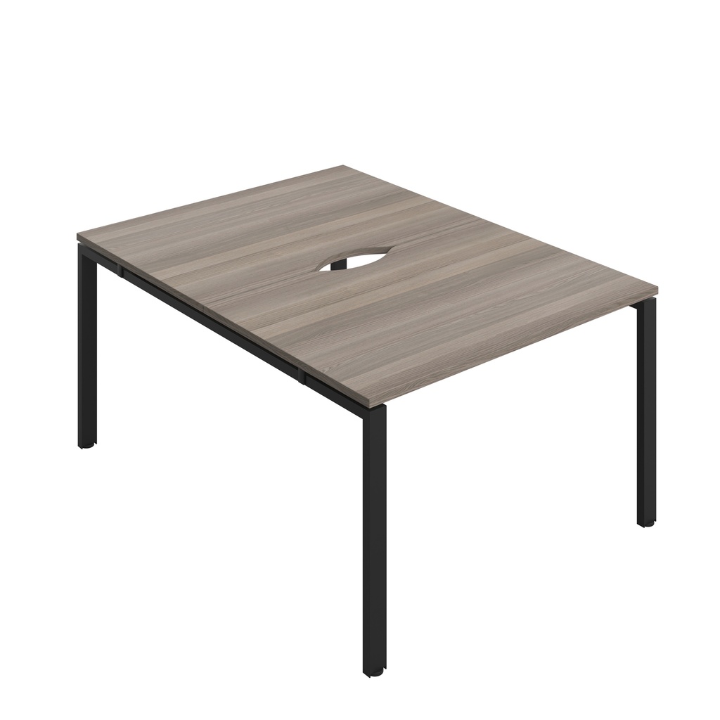 CB Bench with Cut Out: 2 Person (FSC) | 1200 x 800 | Grey Oak/Black | 