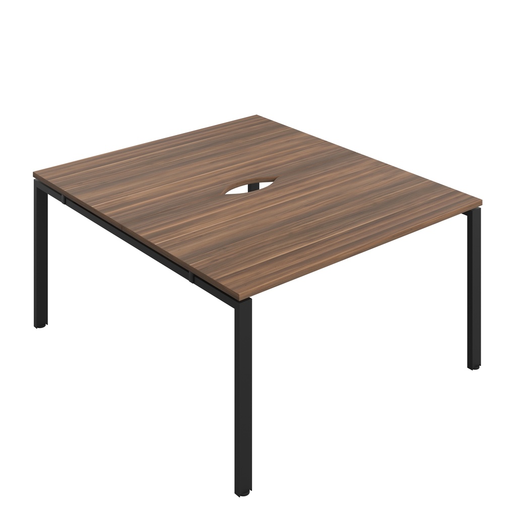 CB Bench with Cut Out: 2 Person (FSC) | 1400 x 800 | Dark Walnut/Black | 