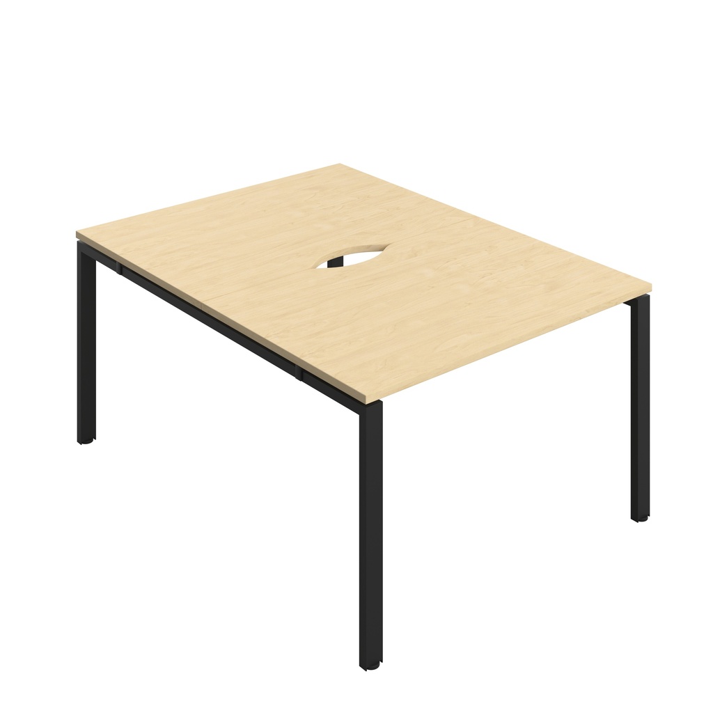 CB Bench with Cut Out: 2 Person (FSC) | 1200 x 800 | Maple/Black | 