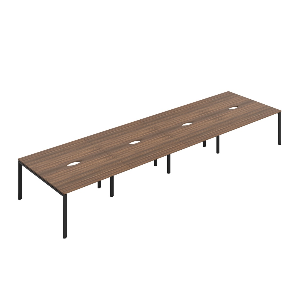 CB Bench with Cut Out: 8 Person (FSC) | 1400 x 800 | Dark Walnut/Black | 